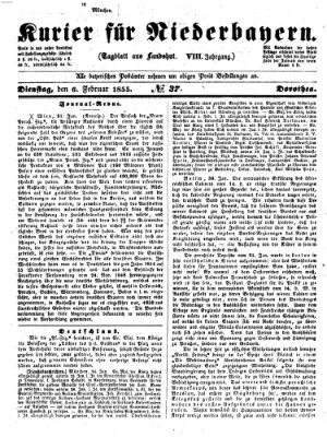Kurier für Niederbayern Dienstag 6. Februar 1855