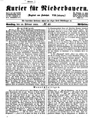 Kurier für Niederbayern Samstag 10. Februar 1855