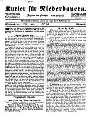 Kurier für Niederbayern Mittwoch 7. März 1855