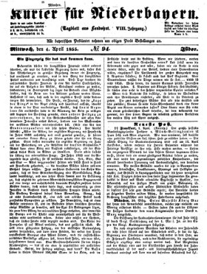 Kurier für Niederbayern Mittwoch 4. April 1855