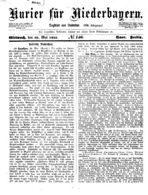 Kurier für Niederbayern Mittwoch 30. Mai 1855