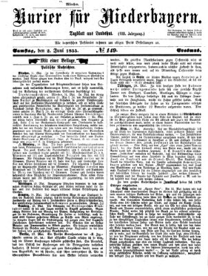 Kurier für Niederbayern Samstag 2. Juni 1855