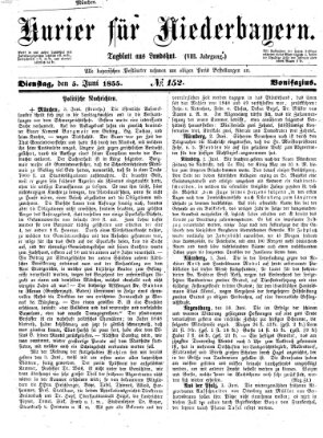 Kurier für Niederbayern Dienstag 5. Juni 1855