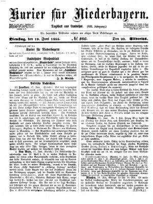 Kurier für Niederbayern Dienstag 19. Juni 1855