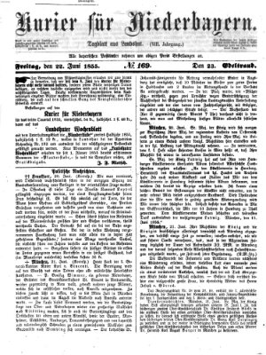 Kurier für Niederbayern Freitag 22. Juni 1855