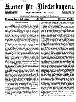 Kurier für Niederbayern Sonntag 8. Juli 1855