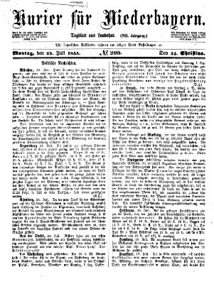 Kurier für Niederbayern Montag 23. Juli 1855
