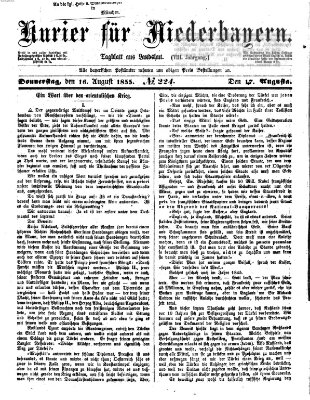 Kurier für Niederbayern Donnerstag 16. August 1855