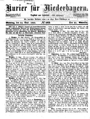 Kurier für Niederbayern Montag 24. September 1855