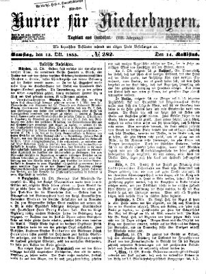 Kurier für Niederbayern Samstag 13. Oktober 1855
