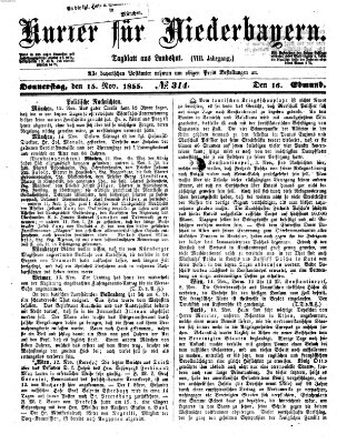 Kurier für Niederbayern Donnerstag 15. November 1855