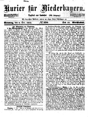 Kurier für Niederbayern Sonntag 9. Dezember 1855