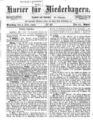 Kurier für Niederbayern Samstag 9. Februar 1856