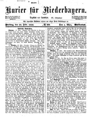 Kurier für Niederbayern Freitag 29. Februar 1856