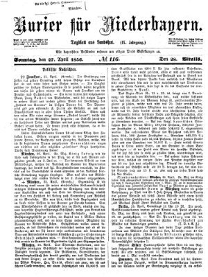 Kurier für Niederbayern Sonntag 27. April 1856
