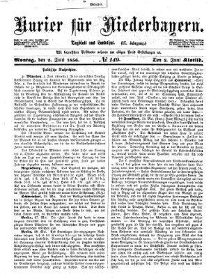 Kurier für Niederbayern Montag 2. Juni 1856