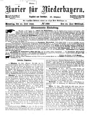 Kurier für Niederbayern Sonntag 22. Juni 1856