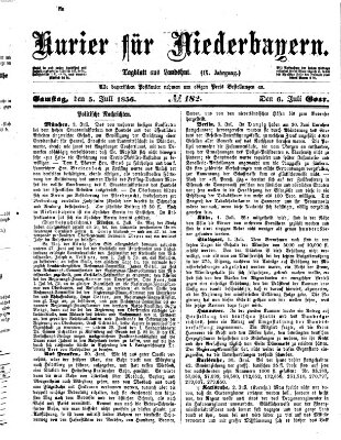 Kurier für Niederbayern Samstag 5. Juli 1856