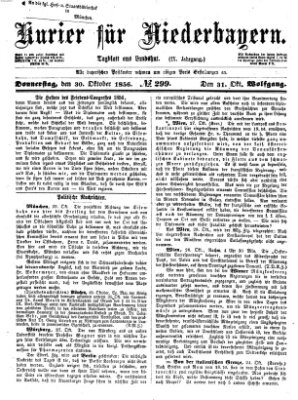Kurier für Niederbayern Donnerstag 30. Oktober 1856