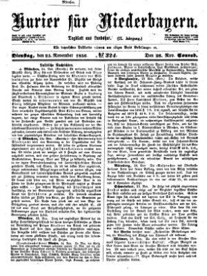 Kurier für Niederbayern Dienstag 25. November 1856