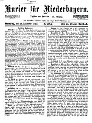 Kurier für Niederbayern Samstag 27. Dezember 1856