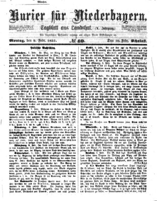 Kurier für Niederbayern Montag 9. Februar 1857