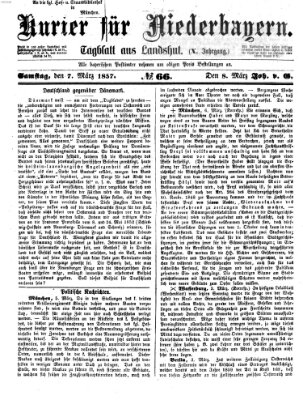 Kurier für Niederbayern Samstag 7. März 1857