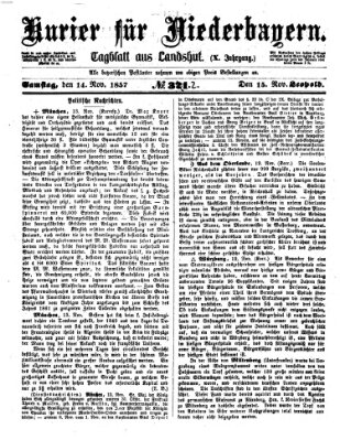 Kurier für Niederbayern Samstag 14. November 1857