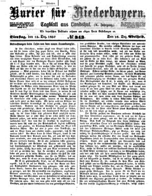 Kurier für Niederbayern Dienstag 15. Dezember 1857