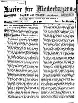 Kurier für Niederbayern Sonntag 20. Dezember 1857