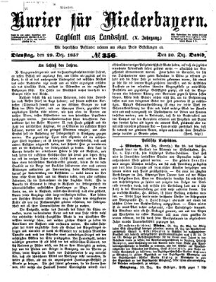 Kurier für Niederbayern Dienstag 29. Dezember 1857