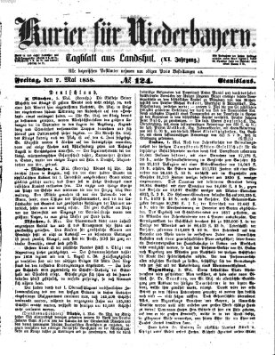 Kurier für Niederbayern Freitag 7. Mai 1858