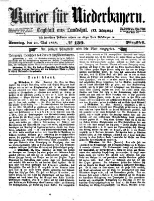 Kurier für Niederbayern Sonntag 23. Mai 1858