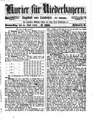 Kurier für Niederbayern Donnerstag 24. Juni 1858