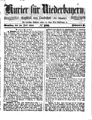 Kurier für Niederbayern Samstag 26. Juni 1858