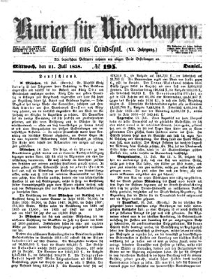 Kurier für Niederbayern Mittwoch 21. Juli 1858