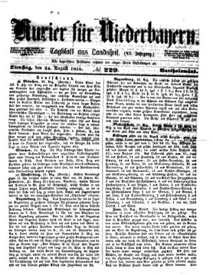 Kurier für Niederbayern Dienstag 24. August 1858