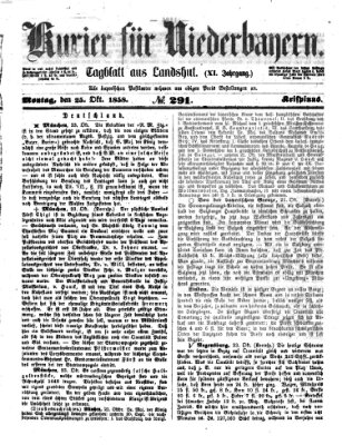 Kurier für Niederbayern Montag 25. Oktober 1858