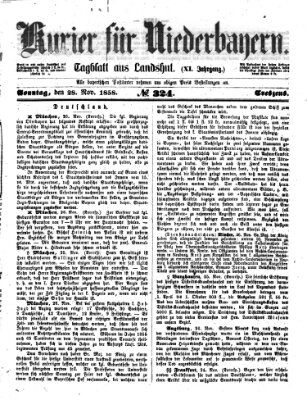 Kurier für Niederbayern Sonntag 28. November 1858