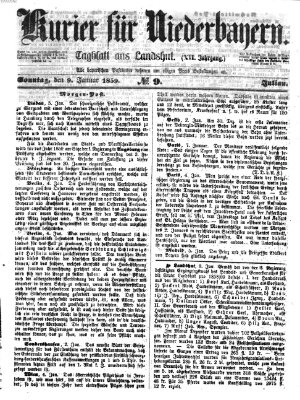Kurier für Niederbayern Sonntag 9. Januar 1859