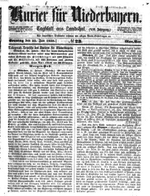 Kurier für Niederbayern Sonntag 23. Januar 1859