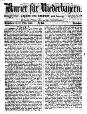 Kurier für Niederbayern Sonntag 27. Februar 1859