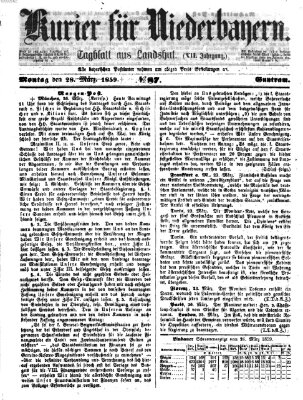 Kurier für Niederbayern Montag 28. März 1859