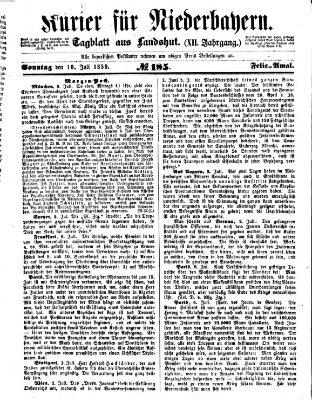 Kurier für Niederbayern Sonntag 10. Juli 1859