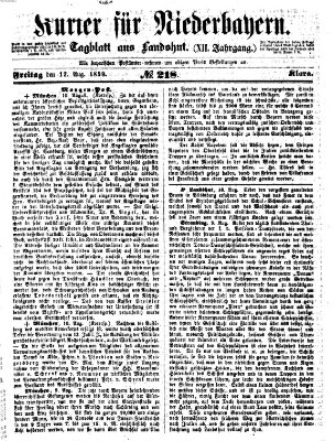 Kurier für Niederbayern Freitag 12. August 1859