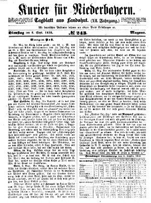 Kurier für Niederbayern Dienstag 6. September 1859