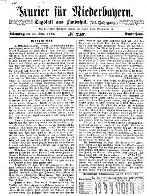 Kurier für Niederbayern Dienstag 20. September 1859