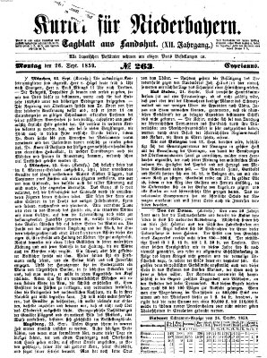 Kurier für Niederbayern Montag 26. September 1859