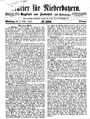 Kurier für Niederbayern Sonntag 9. Oktober 1859