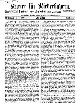 Kurier für Niederbayern Mittwoch 19. Oktober 1859